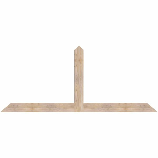Ekena Millwork Portland Smooth Timber Gable Bracket, Douglas Fir, 96"W x 40"H x 5 1/2"D x 5 1/2"F, 10/12 Pitch GBW096X40X0606POR00SDF - main